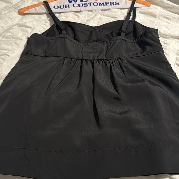 American Eagle Black sparkles top with adjustable straps and side zipper size XS - Picture 3 of 6